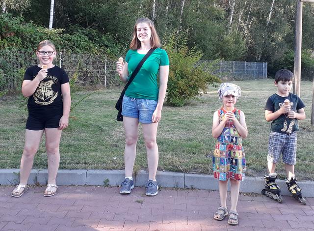 Nach Abschluss der Aktion wurden die Judo-Kids mit einem Eis belohnt.