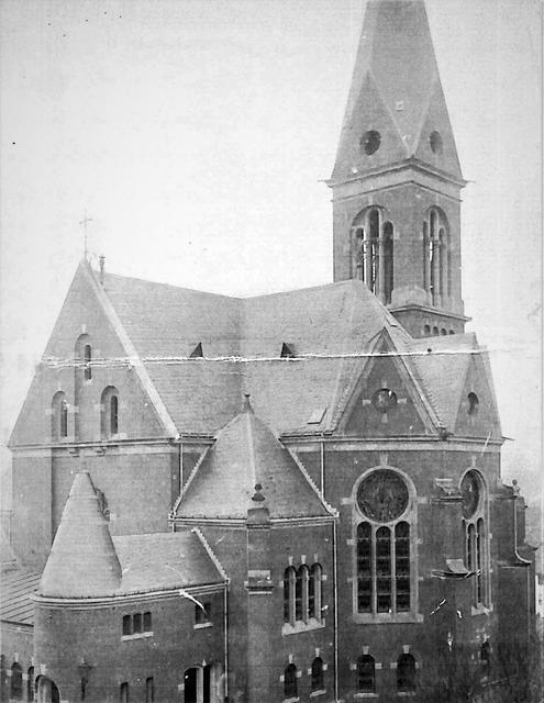 Ein Foto aus der letzten Bauphase.
Repro: Kirchenarchiv
