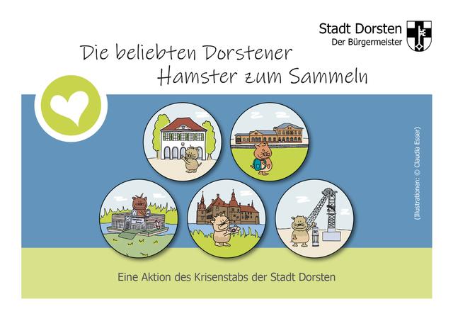 Zum Dank gab's Dorstener Hamsterkarten.