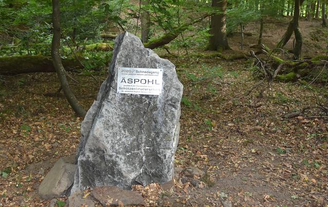 Der neue Grenzstein, auch Äspohl genannt: „Ein richtiger Brummer“.