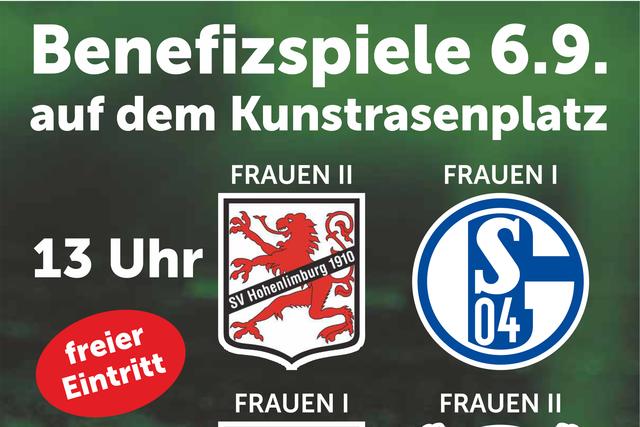 SV Hohenlimburg veranstaltet am 6. September ein Benefizspiel.