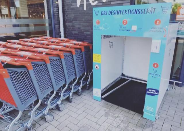 Und so sieht das Desinfektionsgerät aus.