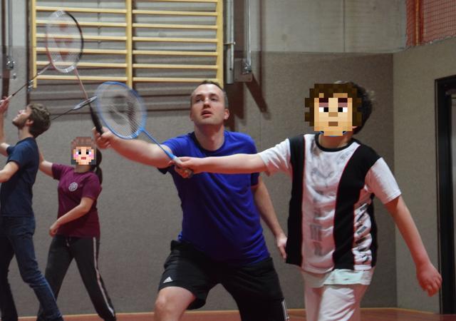 Doppel mit dem Trainer
