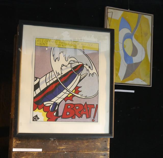 Roy Lichtenstein "As I opened Fire" (vorne) und Karl Englert. | Foto: Galerie