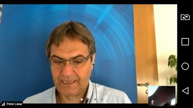 Dr. Peter Liese bei dem Zoom-Meeting.