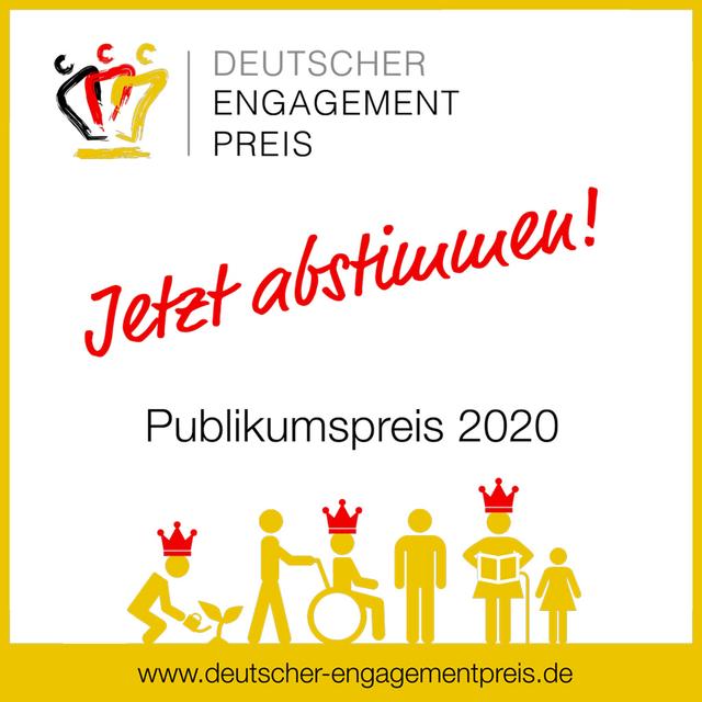 Für Gerda Krell voten kann man online auf https://www.deutscher-engagementpreis.de/publikumspreis. Hier sind alle Nominierten aufgelistet und im Suchfeld kann Gerda Krell eingegeben werden, um für sie und den TV Westfalia abzustimmen. Foto: Logo