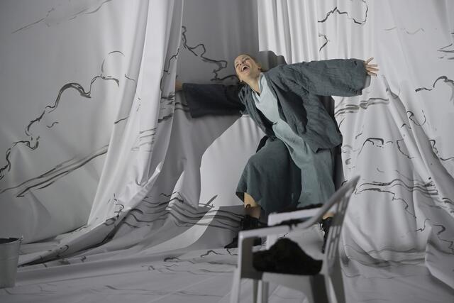 Bettina Ranch ist in der ersten Opern-Premiere der neuen Spielzeit in der Titelrolle des Orfeo zu erleben.