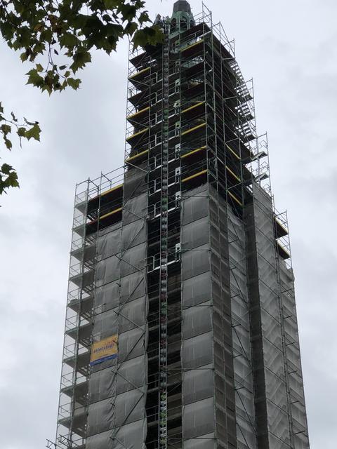 St. Hubertus Spitze fast eingerüstet | Foto: Umbehaue