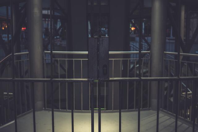 alles zu, verriegelt und verschlossen