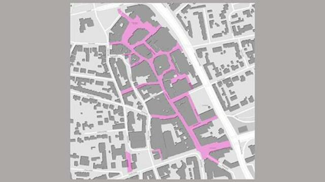 Fußgängerzone in Buer mit Maskenpflicht.