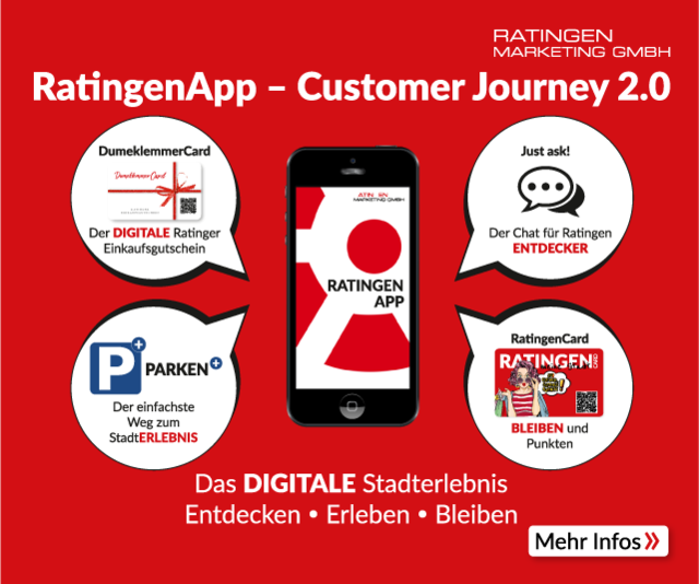 Mehr Infos zur RatingenApp und den neuen Funktionen unter www.ratingen-entdecken.de.