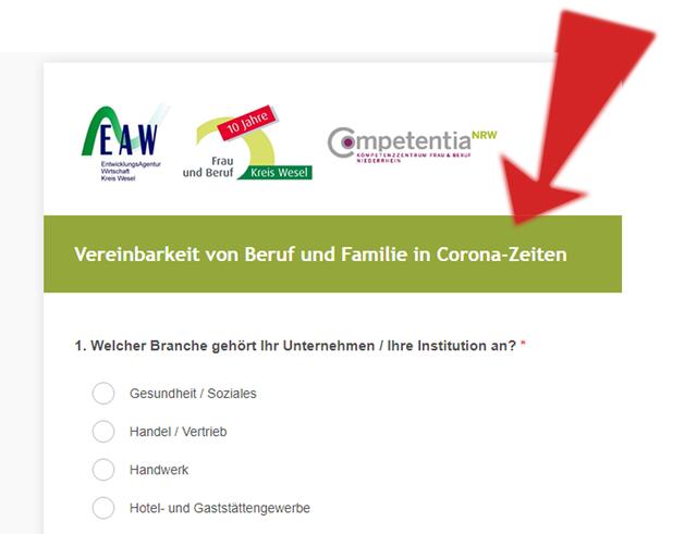 Screenshot der Internetseite.