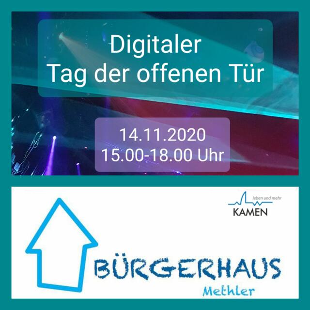 Da das Bürgerhaus in Kamen-Methler aufgrund der aktuellen Pandemielage für den offenen Bereich sowie für Vereine, Sport und Veranstaltungen geschlossen hat, gibt es am Samstag, 14. November, einen Tag der offenen Tür online.
