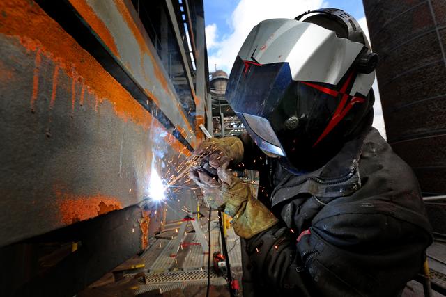 Die Arbeiten an der Gasreinigung West sind schon in vollem Gange.