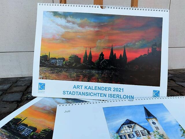 Stadtansichten zeigt der neue Kalender des Kunstvereins Iserlohn.  | Foto: Petra Lukoschek