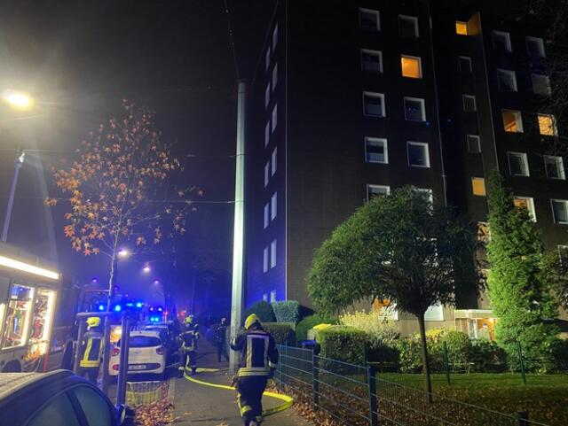 Der Brand im 4. Obergeschoss konnte schnell gelöscht werden