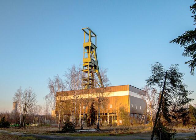 Das Gerüst soll erhalten bleiben und künftig den neuen Stadtteil "Essen 51" überragen. Foto: Markus Kriesten