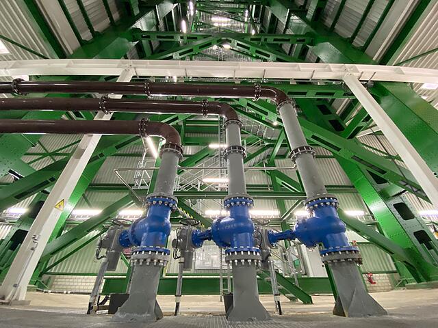 Wasser marsch! In diesen Rohren gelangt das Wasser nach über Tage. Es wird hier auf Walsum und später auf Lohberg/Hünxe in den Rhein geleitet. Foto: RAG  