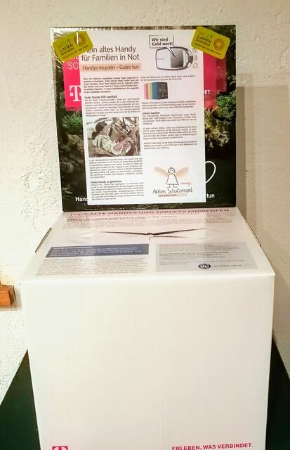 1. Sammelbox ist im Weltladen Sundern aufgesstellt