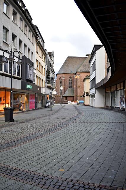 Corona-Lockdown sorgt für leere Gassen in der Innenstadt