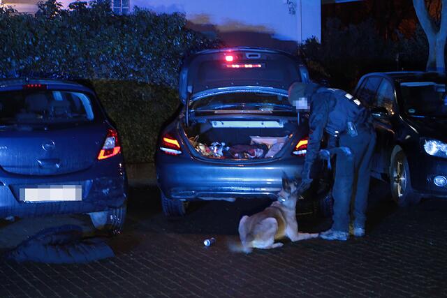Ein Diensthund durchsuchte das Auto auf weitere Drogen. | Foto: Magalski