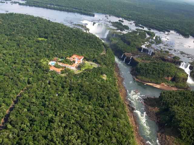 Blick aus dem Hubschrauber