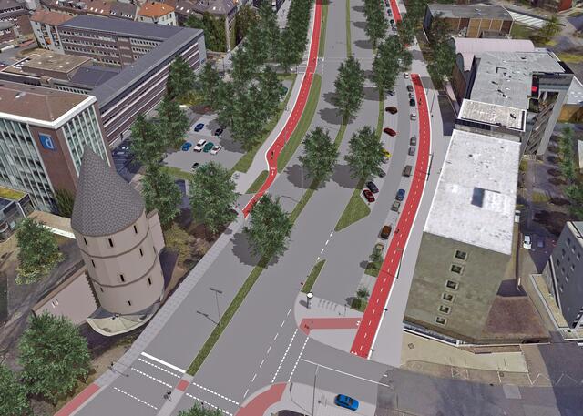 Ende März wird der Ost- und der Schwanenwall zum Radwall umgebaut, mehr Radbügel werden aufgestellt, im Sommer werden zwei Fahrradstraßen eingerichtet und im Herbst ist ein autofreier Tag auf dem Wall geplant.