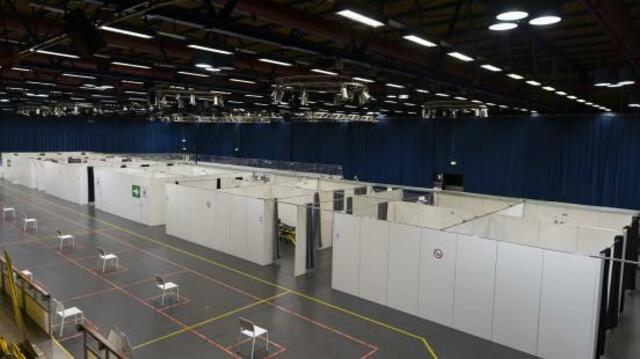 Das Impfzentrum in der Emscher-Lippe-Halle..