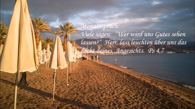 Das Foto zeigt ein Bild aus der im Text beschriebenen Videoandacht.
Foto: Dirk Sawatzki