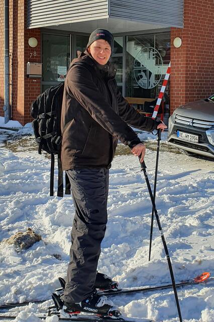 Die noch vielerorts verschneiten Fußwege in Dorsten laden gerade dazu ein, sich ein besseres Fortbewegungsmittel unter die Füße zu schnallen. So dachte es sich auch Julian Bahde aus Wulfen.