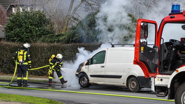 Der Motorbrand war schnell gelöscht.