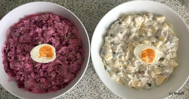 Zweimal Heringssalat selbstgemacht! ♥ Lecker!