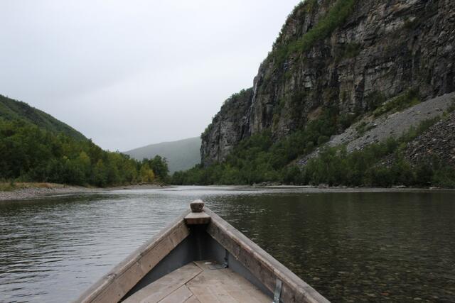 Der Weg per Boot zum Mollisfossen.