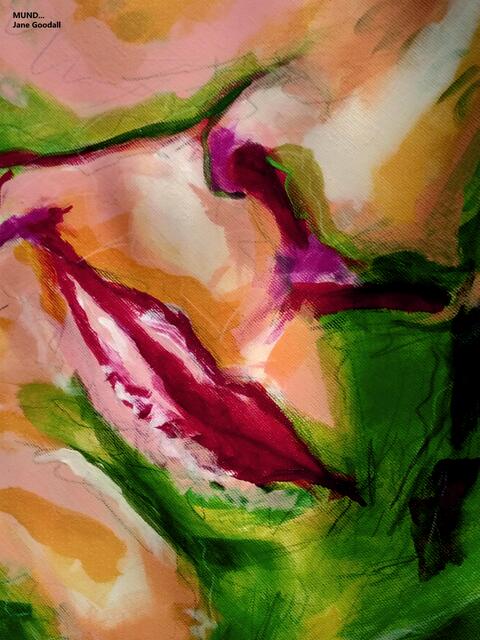 ein friedlich-schöner-sinnlicher Frauenmund... JANE Goodall, Primatenforscherin :-)