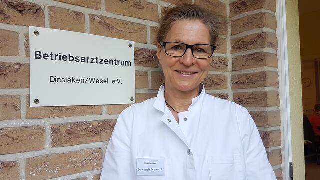 Dr. Angela Schwerdt, Leiterin des Betriebsarztzentrums Dinslaken/Wesel
