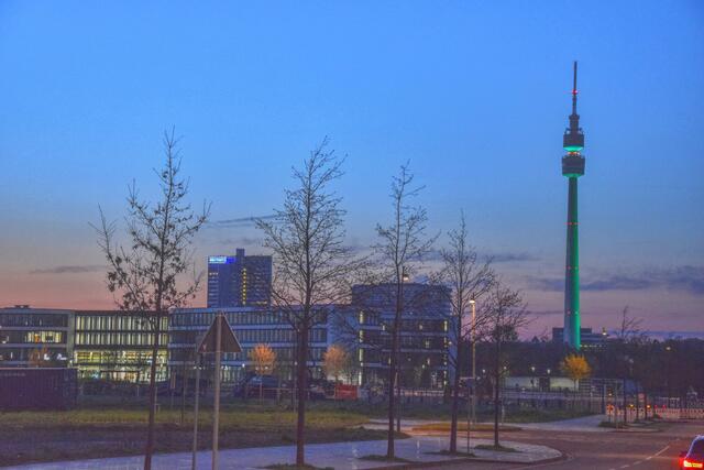Blick auf Dortmund am Abend (bearbeitet)