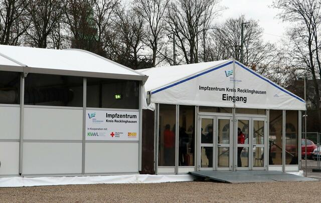 Das Impfzentrum des Kreises Recklinghausen musste am gestrigen Dienstag, 4. Mai, wegen der vom Deutschen Wetterdienst angekündigten Sturmböen geschlossen bleiben. Die Impftermine von diesem Tag werden in den nächsten Tagen nachgeholt. | Foto: Kreis Recklinghausen