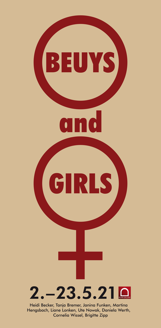 Plakat zur Ausstellung „BEUYS and GIRLS“ #Beuys100Mlhm