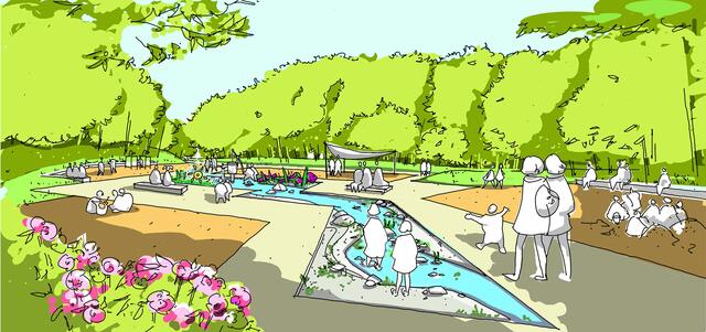 So soll der neue Wasserspielplatz im Revierpark Wischlingen aussehen.
