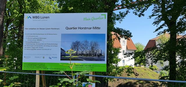 Wegen knappem Wohnraum sind die aktuellen Bauprojekte in Lünen-Horstmar wichtig, auch da hier einige öffentlich geförderte Wohnungen realisiert werden.