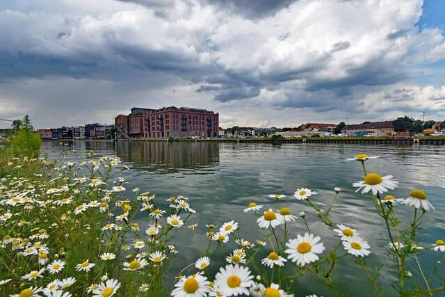 *Wolkenverhangener Himmel über dem Hafen*🚢 ⚓️ ☁️
- Foto/ Copyright: Birgit Leimann - Münster in Bildern 📷 