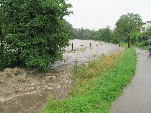 Die Bieber wurde zu einem reißenden Strom.