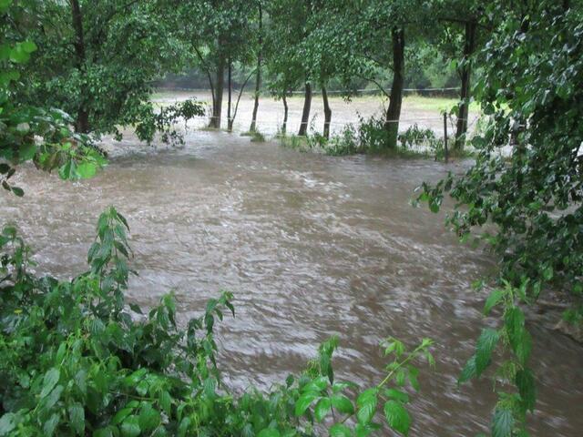 Wiesen im Biebertal wurden zur Seenlandschaft. 