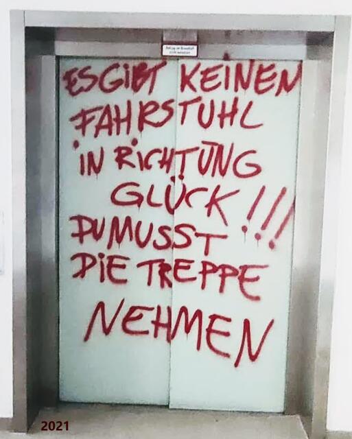 ...jaaa, DA ist was dran´... man muss schon die TREPPE nehmen, und ab und an geht es auch mal´ ein, zwei, drei Stufen ERST wieder RUNTER, bevor´s´ne´ Stufe die Treppe hinauf geht...! Essen-Kupferdreh