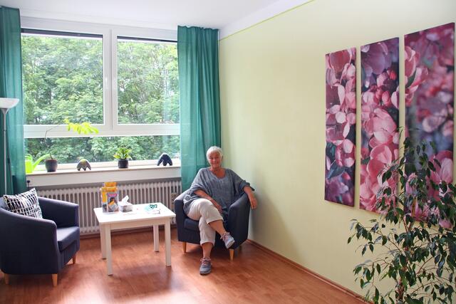 Andrea Stolte in einem der Beratungszimmer in der Frauenberatungsstelle in Schwelm.