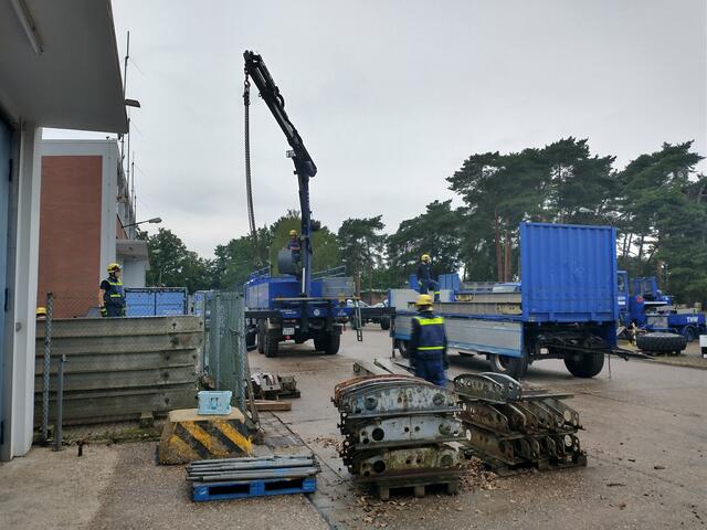 Brückenteile für Bad Münstereifel. | Foto: THW Wesel