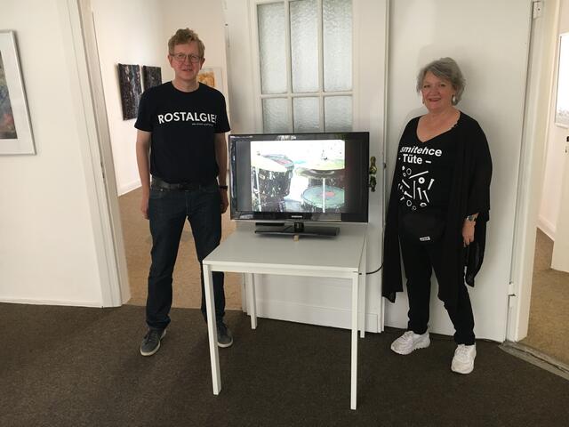 Susanne Dreier und Horst Orzessek von der KUNSTgruppe K4 (nicht auf dem Foto Ute Novak und Klaus Wiesel)