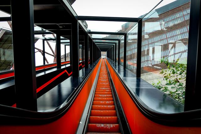 Rolltreppe zur Kohlewäscherei der Zeche Zollverein.