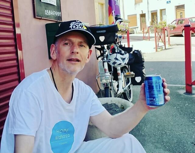 Mal ein Päuschen unterwegs, um mit dem Stadtspiegel zu telefonieren.