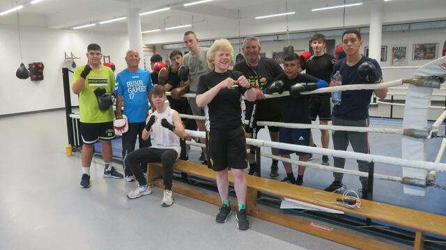 Conny Dietz mit den DBS-Jugendboxern.